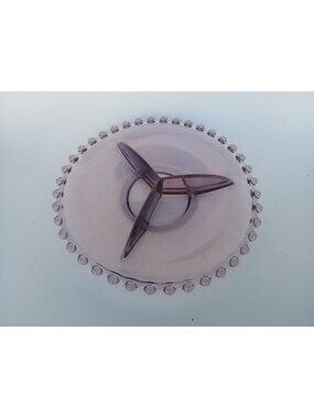 Candlewick Amethyst Purple 3 Compartment Divided Dish